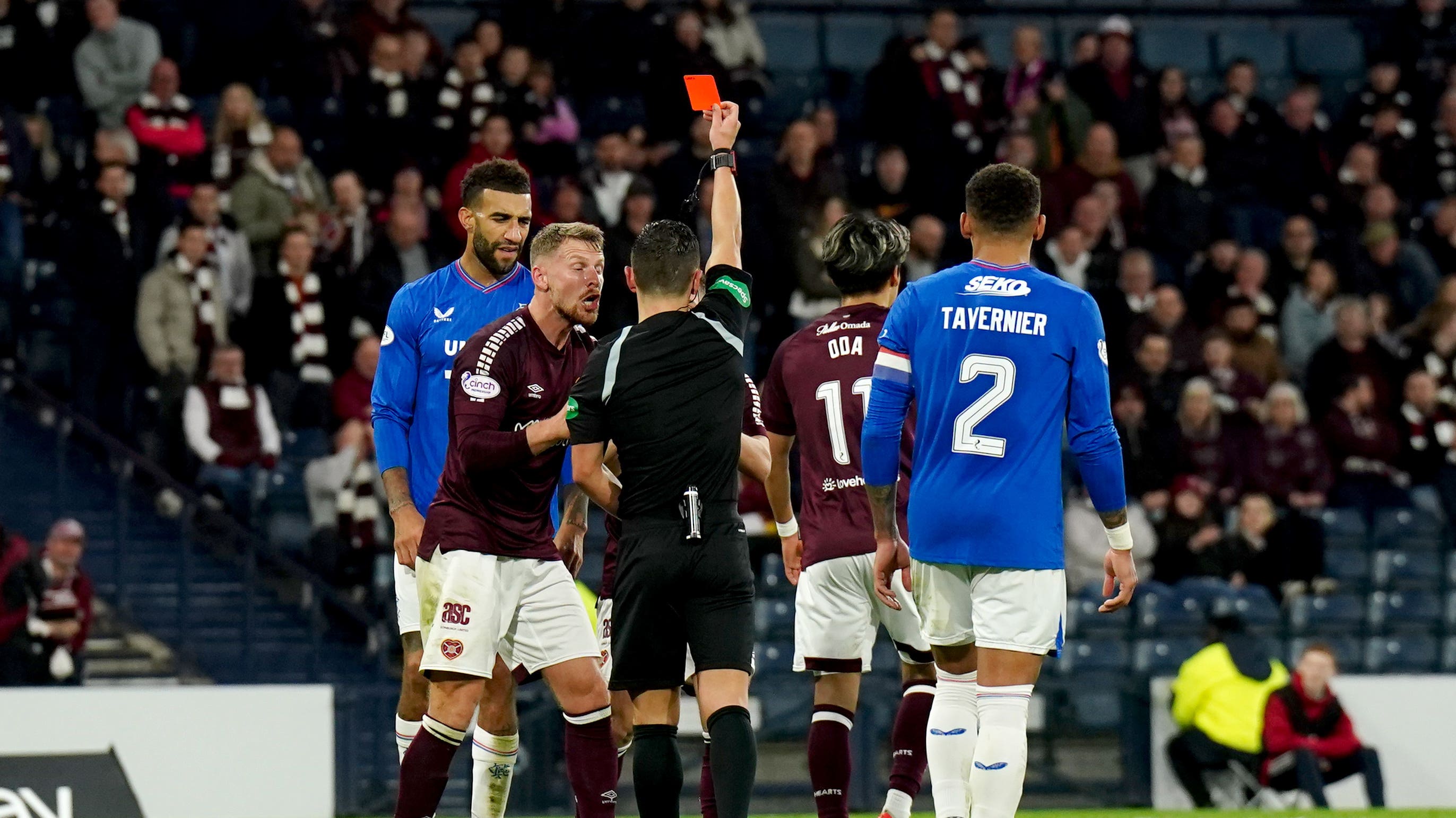 Stephen Kingsley was confident VAR would save him from red card against Rangers