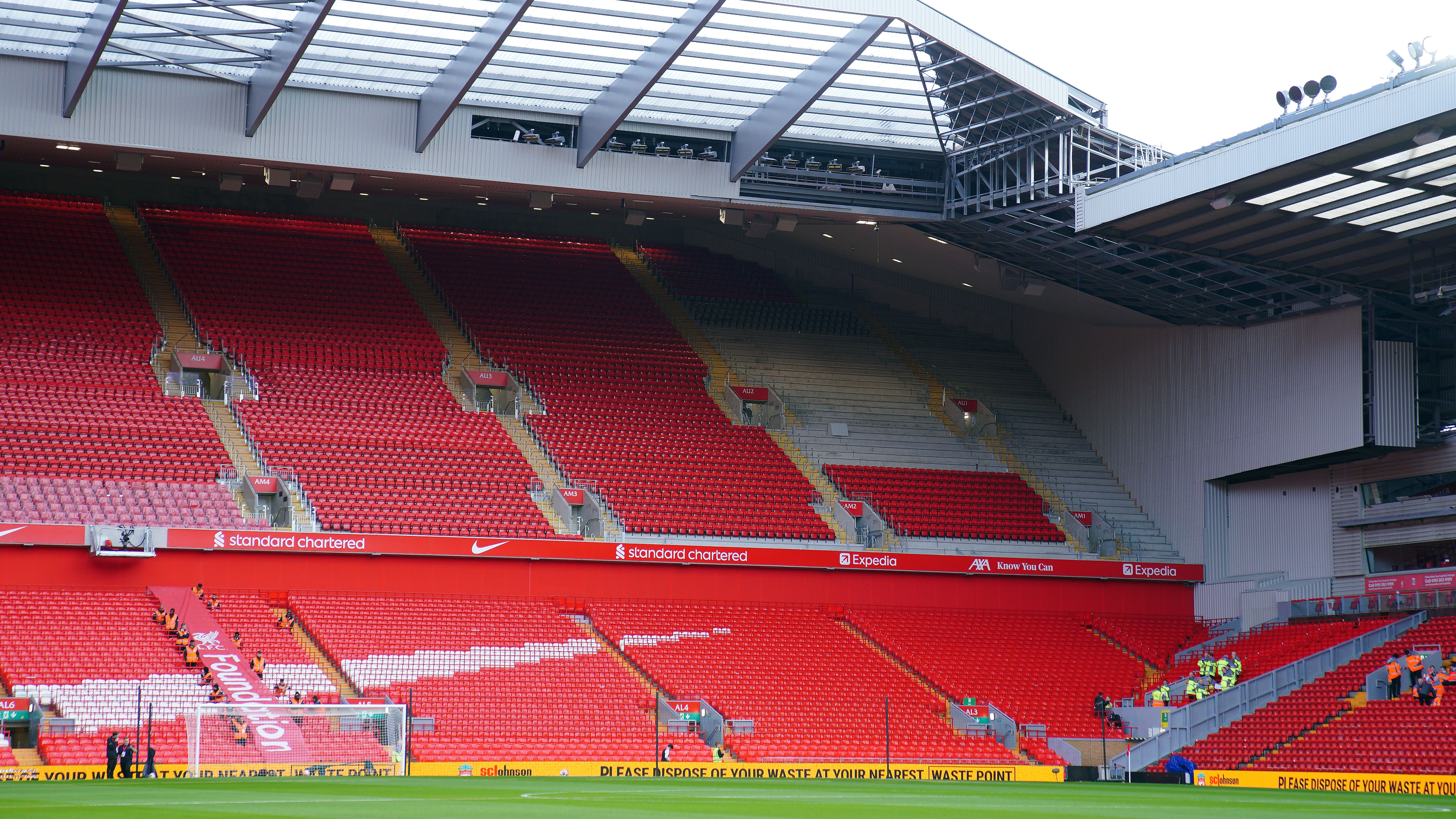 Increased capacity of 57,000 expected at Anfield for Liverpool v Man Utd clash