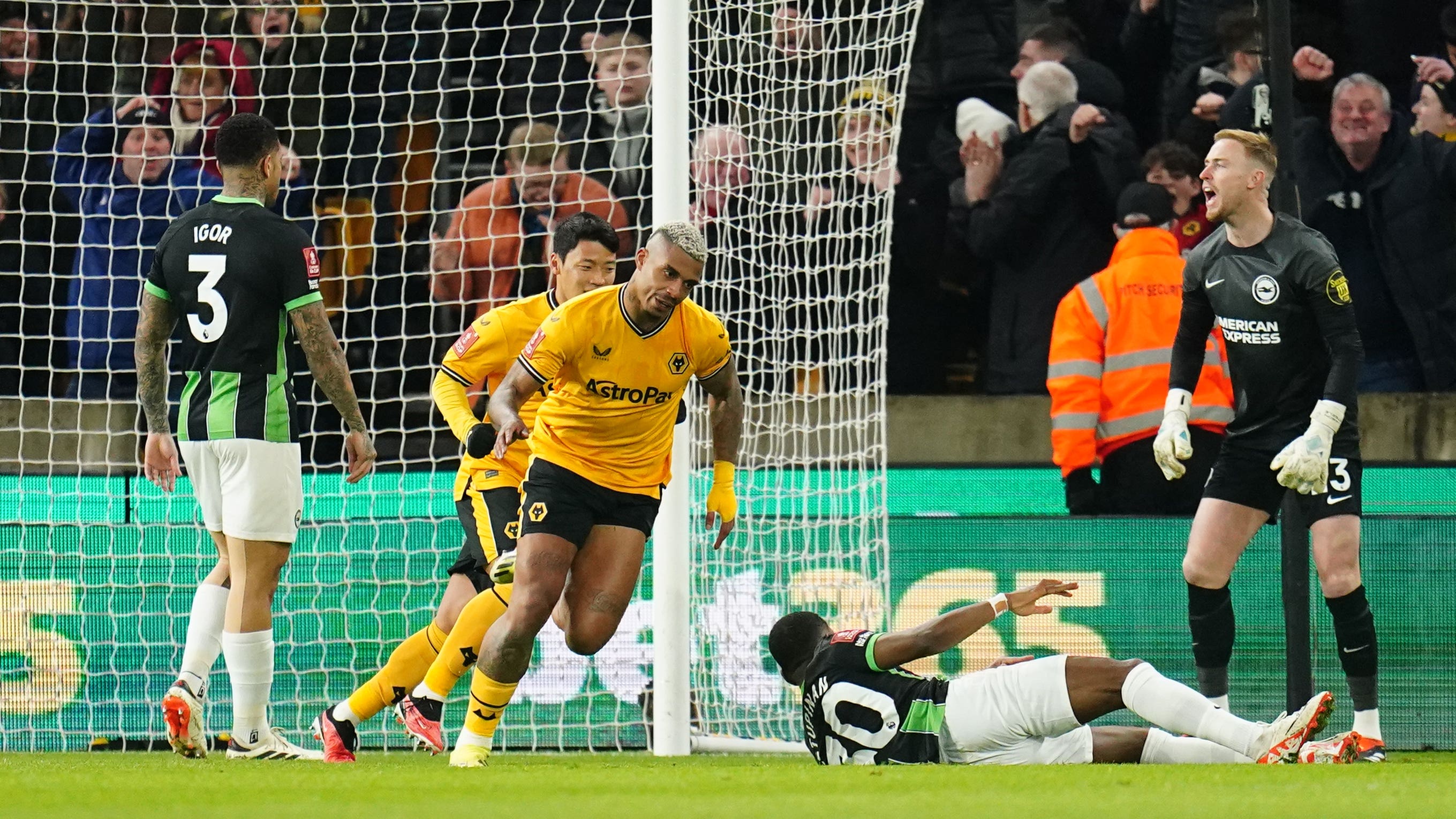 Wolves knock Brighton out of FA Cup thanks to early Mario Lemina strike