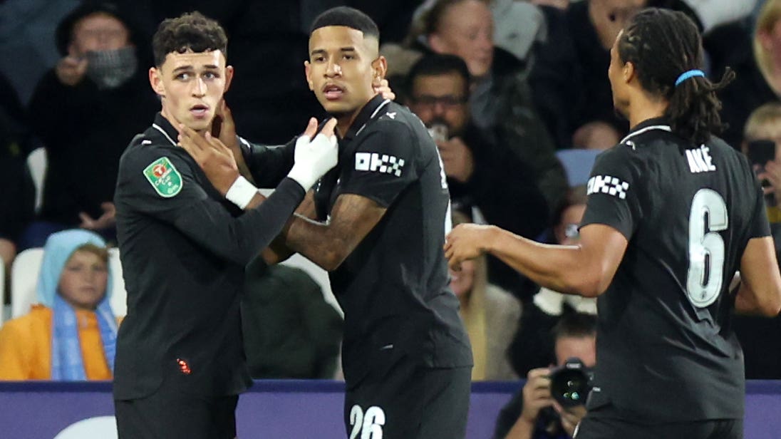 Phil Foden and Savinho ease Man City to victory over Huddersfield in Carabao Cup