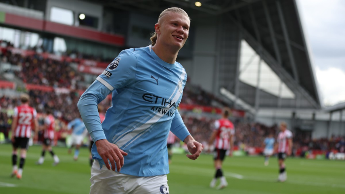 Erling Haaland strikes again as Manchester City battle to win at Brentford