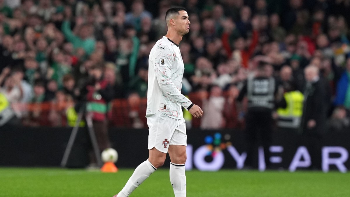 Cristiano Ronaldo sent off as Troy Parrott’s brace earns Ireland famous victory