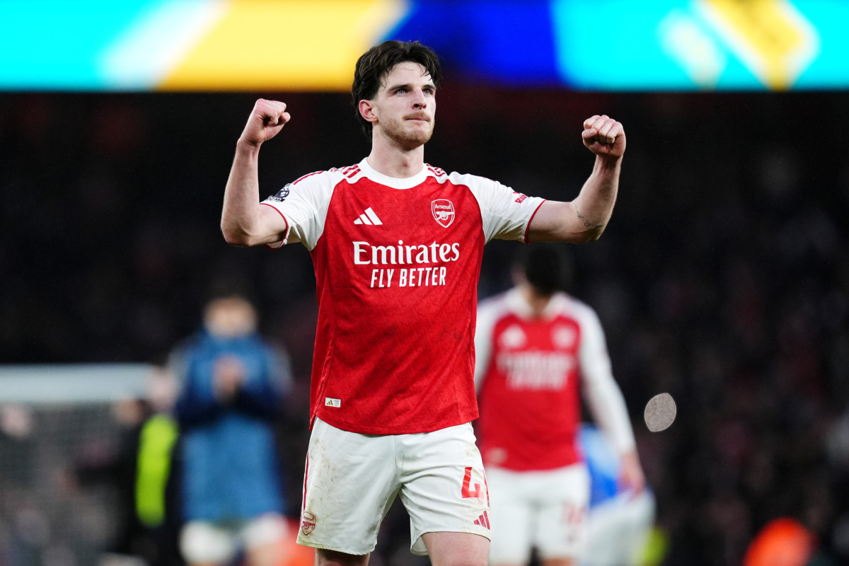 Declan Rice celebrating