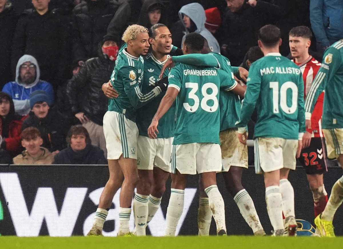 Liverpool players celebrating