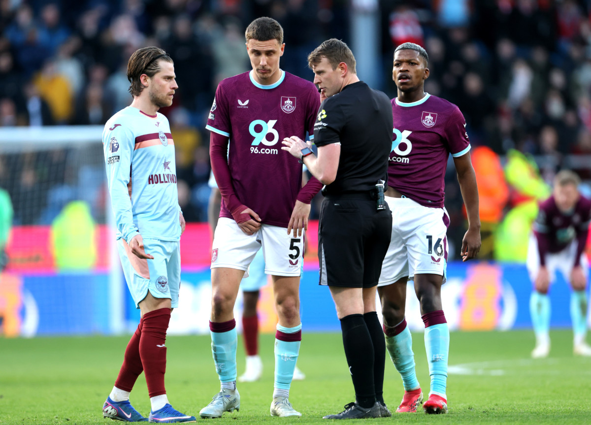 There were lengthy VAR checks at Turf Moor