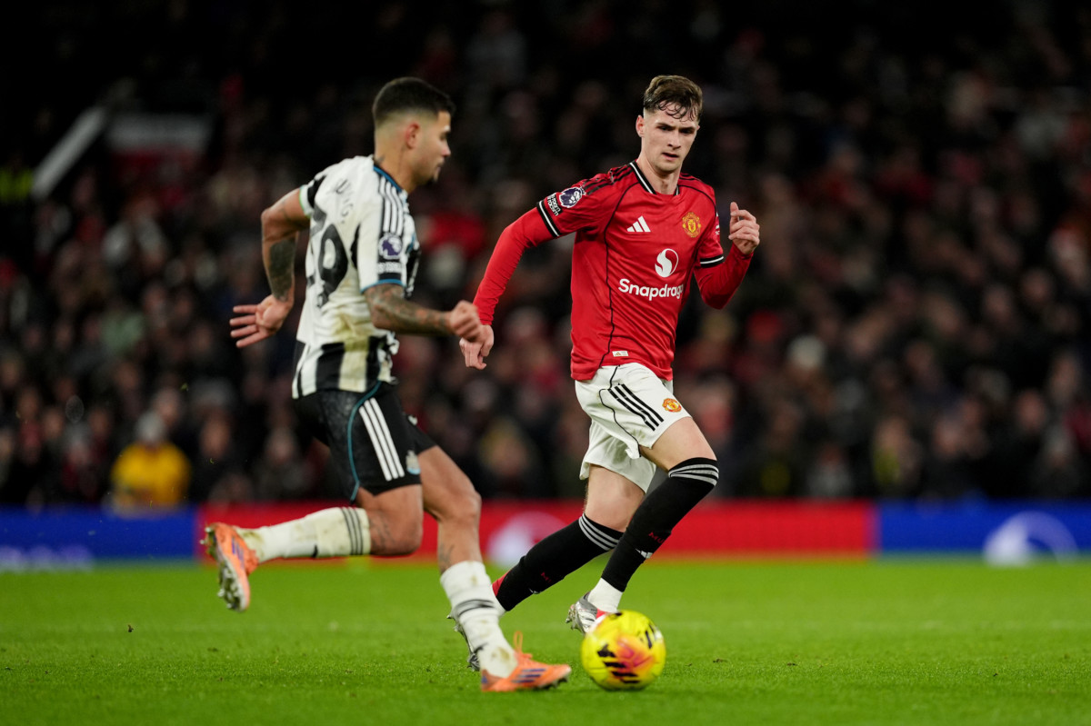 Jack Fletcher, right, playing against Newcastle